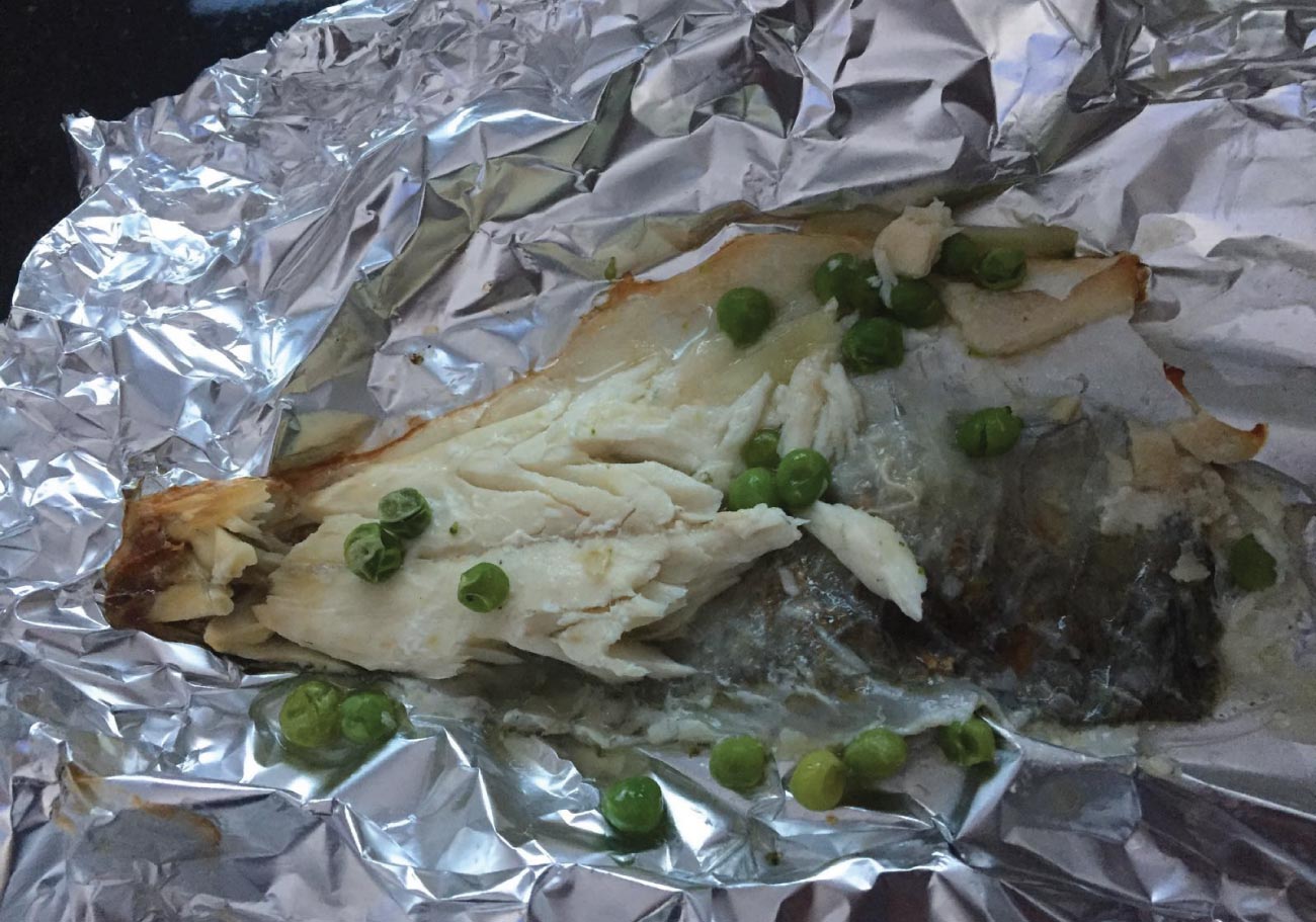 Baked Sea Bass with Peas by The Grandparent Hub